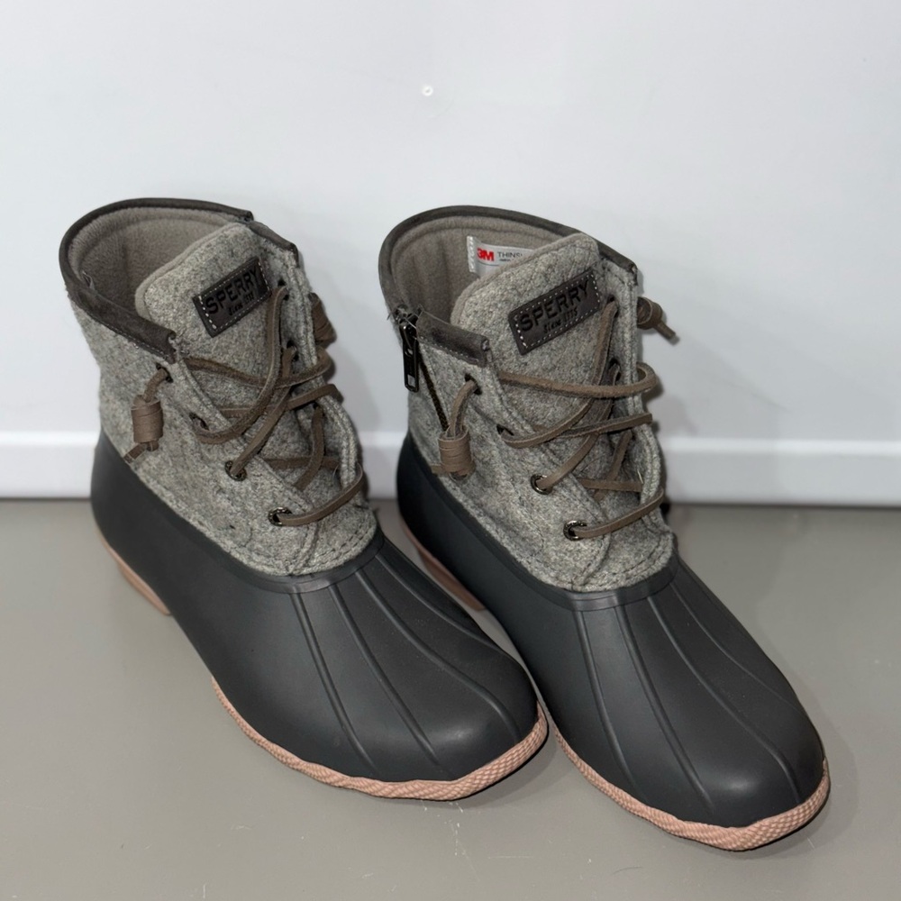 Sperry Charcoal and Black Duck Boots
